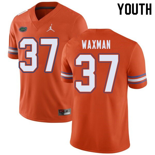 Jordan Brand Youth #37 Tyler Waxman Florida Gators College Football Jersey Orange